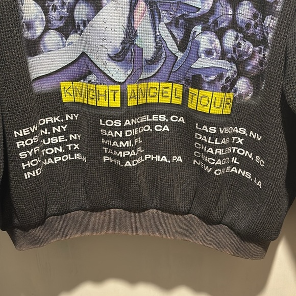 BOYS LIE dark angel tour thermal Henley sweatshirt - Picture 9 of 9